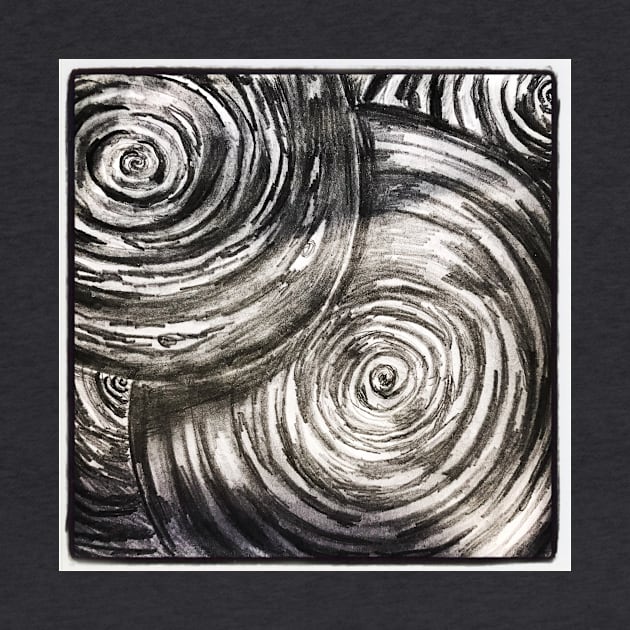 Graphite abstract scrolls by YollieBeeArt